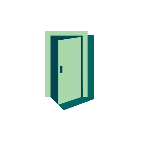 Light green icon - employee loss - door