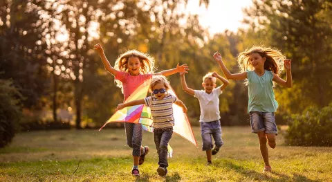 kids playing outside