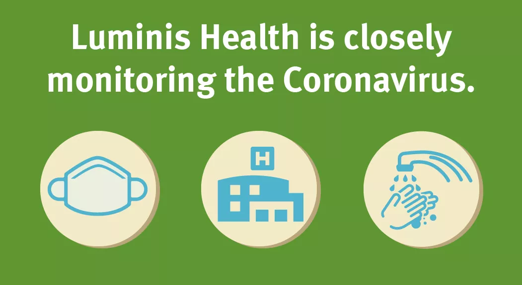 Image reads: Luminis Health is closely monitoring the Coronavirus