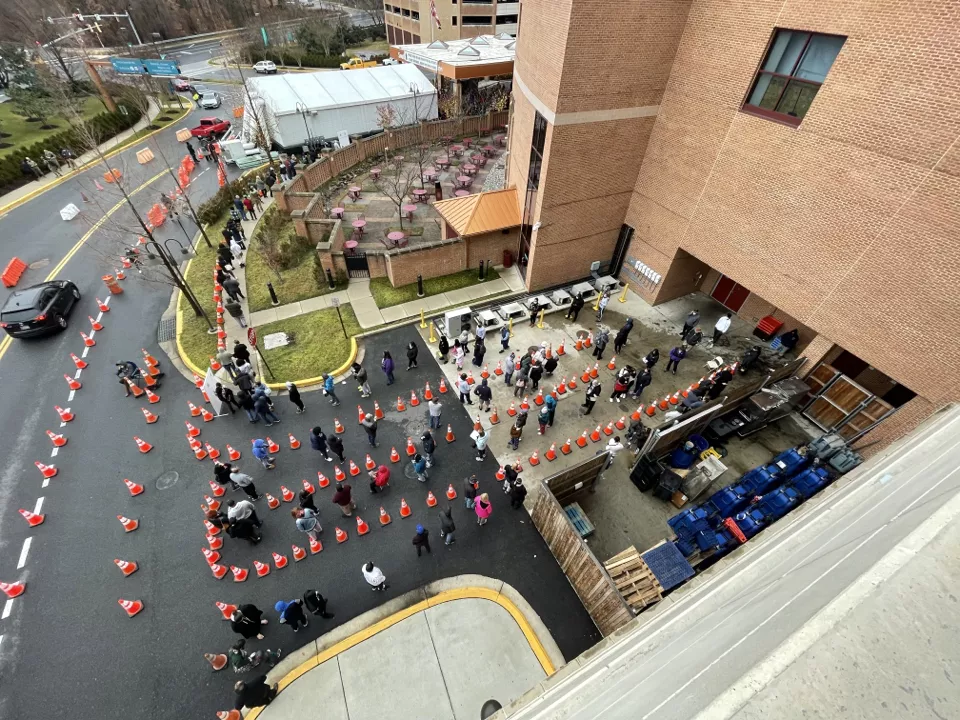 aerial view of public testing site.