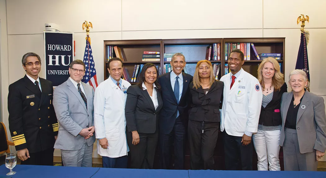 Charlotte Wallace meets with President Obama.