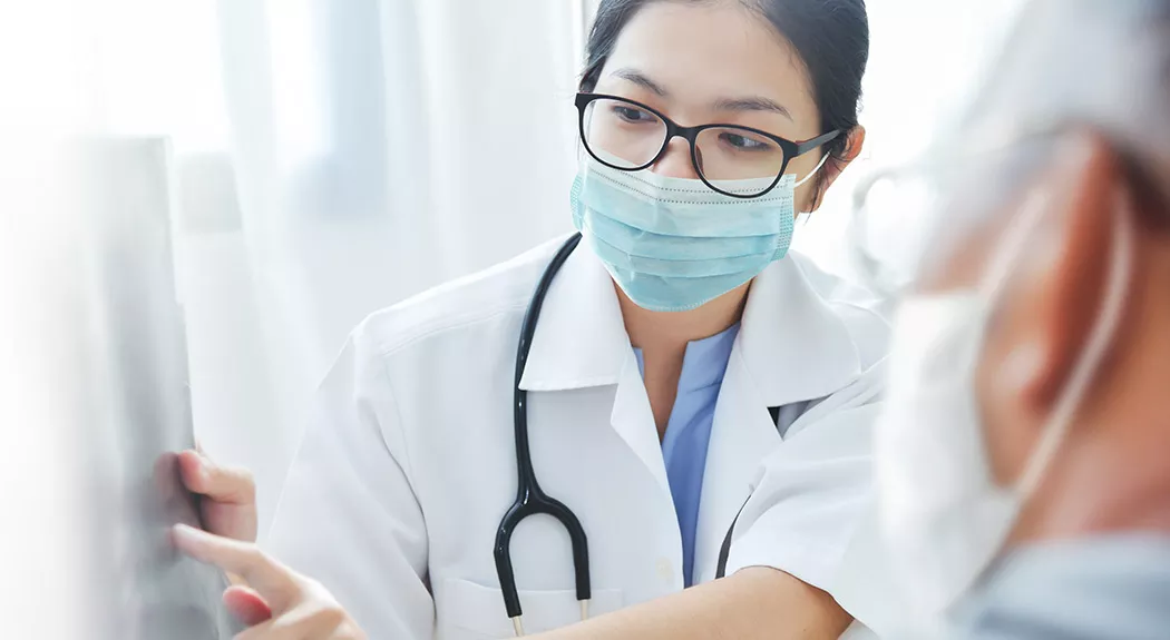 primary care doctor wearing mask