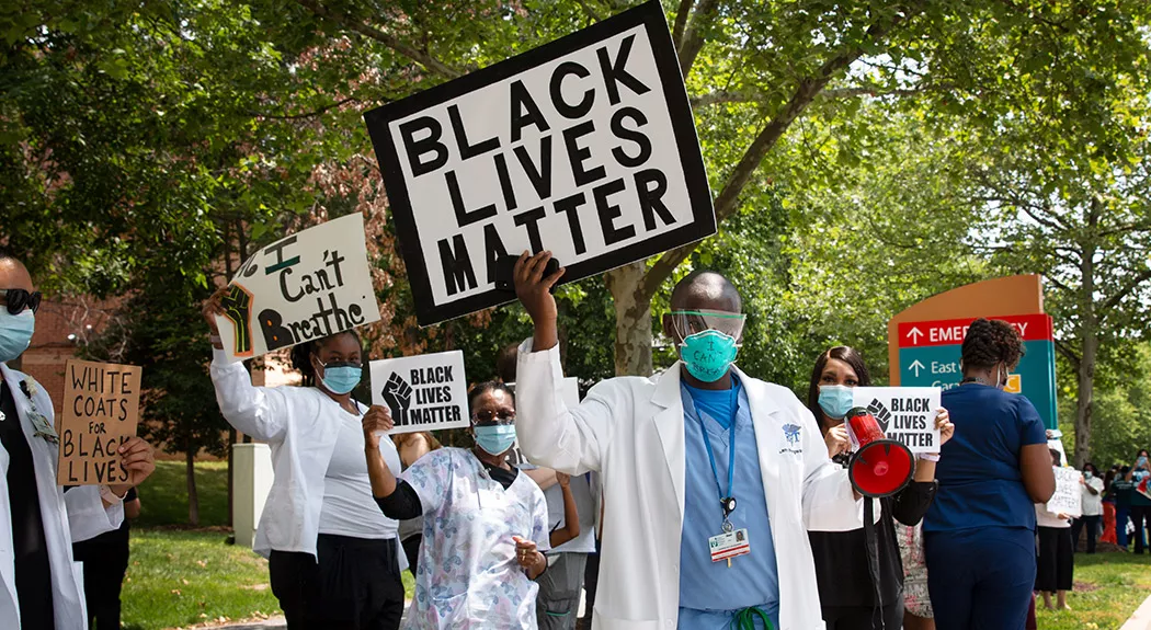 White Coats for Black Lives demonstration